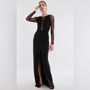 BCBGMAXAZRIA Freya Sheer Illusion Gown